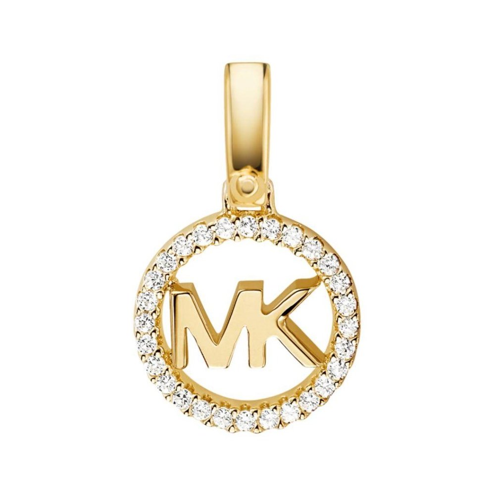 🎁 MICHAEL KORS 14K Gold Pavé Logo Slider Bracelet - Picture 2 of 6